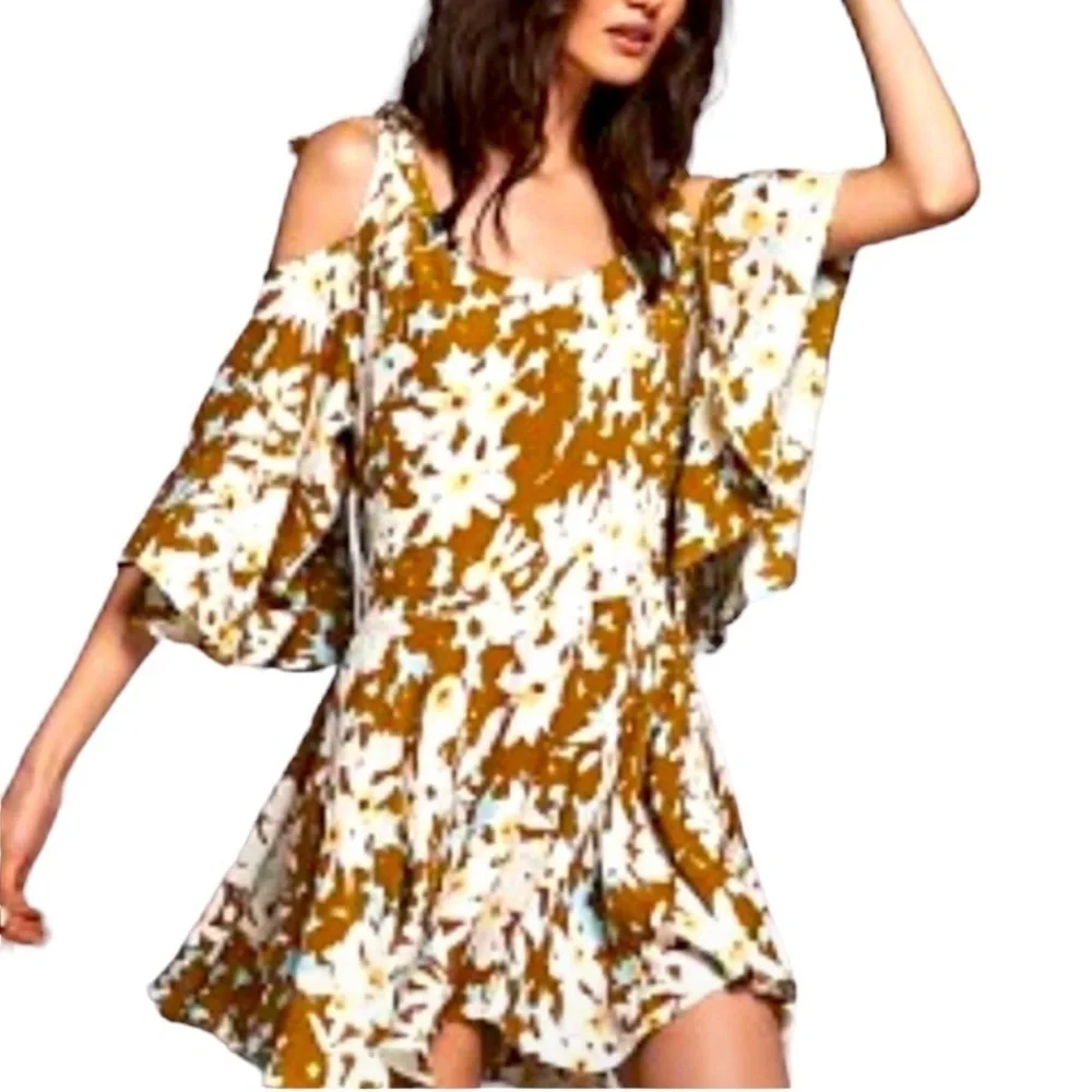 Free People One Lucina Floral Dress Green
